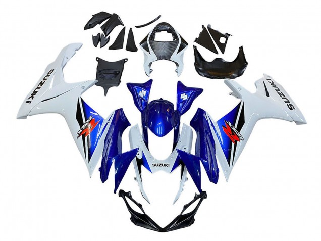 Billigste Suzuki GSXR 600 / GSXR 750 Motorrad Verkleidung 2011-2024 - Weiss Blau Rot