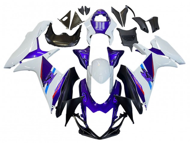 Billigste Suzuki GSXR 600 / GSXR 750 Motorrad Verkleidung 2011-2024 - Blau Lila Weiss