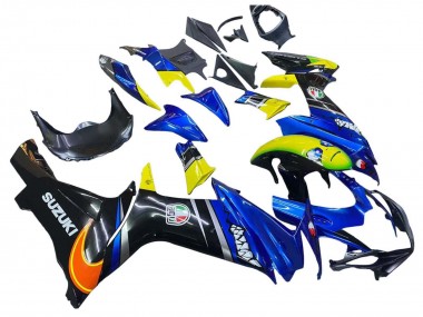 Billigste Suzuki GSXR 600 / GSXR 750 Motorrad Verkleidung 2011-2024 - Blau Gelb