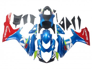 Billigste Suzuki GSXR 600 / GSXR 750 Motorrad Verkleidung 2011-2024 - Blau Rot
