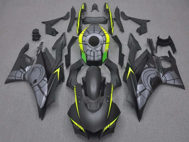 Billigste Yamaha YZF R3/R25 Motorrad Verkleidung 2019-2021 - Gelb Grau Matt Schwarz