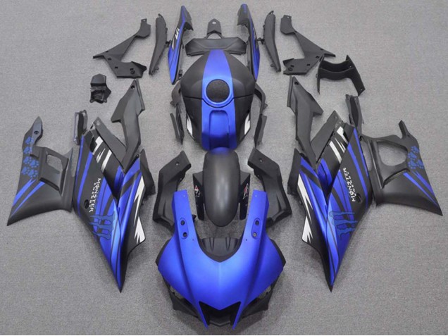 Billigste Yamaha YZF R3/R25 Motorrad Verkleidung 2019-2021 - Blau Matt Schwarz Monster