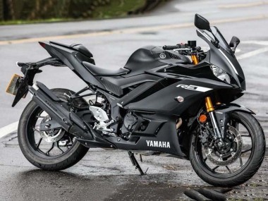 Billigste Yamaha YZF R3/R25 Motorrad Verkleidung 2019-2021 - Matt Schwarz Silber