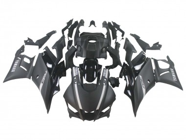 Billigste Yamaha YZF R3/R25 Motorrad Verkleidung 2019-2021 - Matt Schwarz Silber