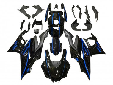 Billigste Yamaha YZF R3/R25 Motorrad Verkleidung 2019-2021 - Glanzendes Schwarz Blau Matt Schwarz