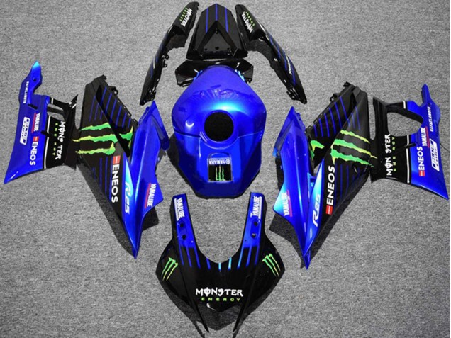 Billigste Yamaha YZF R3/R25 Motorrad Verkleidung 2019-2021 - Blau Schwarz Grun ENEOS Yamalube Monster