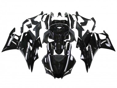 Billigste Yamaha YZF R3/R25 Motorrad Verkleidung 2019-2021 - Glanzendes Schwarz Weiss