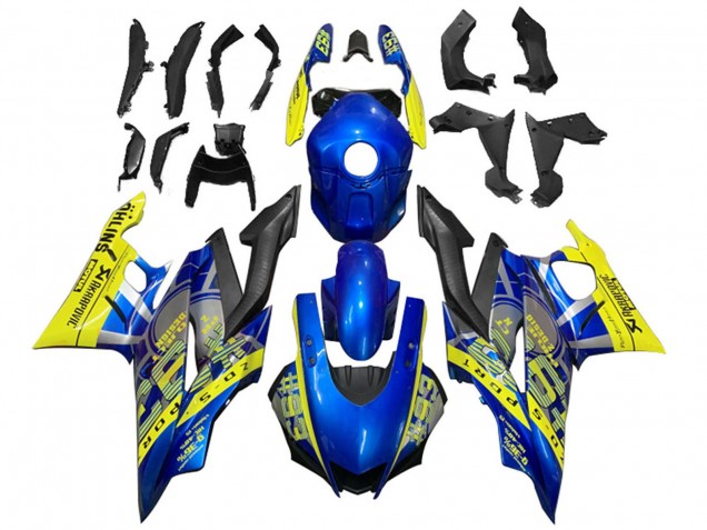 Billigste Yamaha YZF R3/R25 Motorrad Verkleidung 2019-2021 - Gelb Blau Schwarz Motul