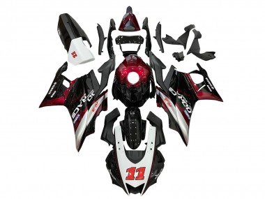 Billigste Yamaha YZF R3/R25 Motorrad Verkleidung 2019-2021 - Weiss Rot Schwarz 11