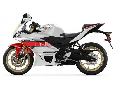 Billigste Yamaha YZF R3/R25 Motorrad Verkleidung 2019-2021 - Weiss Rot Gelb Schwarz