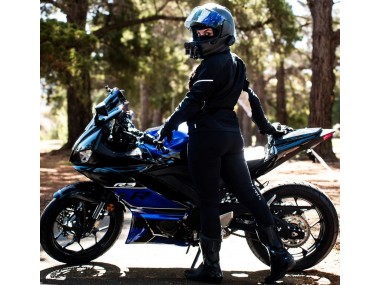 Billigste Yamaha YZF R3/R25 Motorrad Verkleidung 2022-2024 - Blau Glanzendes Schwarz