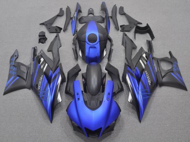 Billigste Yamaha YZF R3/R25 Motorrad Verkleidung 2022-2024 - Blau Matt Schwarz Monster