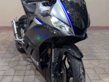 Billigste Yamaha YZF R3/R25 Motorrad Verkleidung 2022-2024 - Marble Schwarz Silber Blau Geschmiedet Carbonfaser Stil
