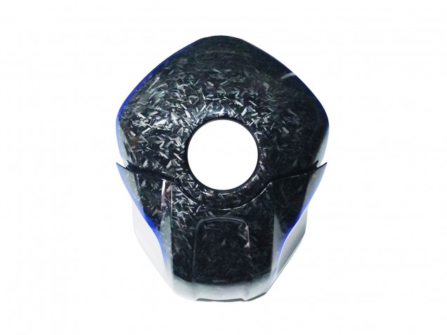 Billigste Yamaha YZF R3/R25 Motorrad Verkleidung 2022-2024 - Marble Schwarz Silber Blau Geschmiedet Carbonfaser Stil