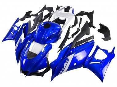 Billigste Yamaha YZF R3/R25 Motorrad Verkleidung 2022-2024 - Blau Weiss Matt Schwarz