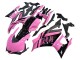 Billigste Yamaha YZF R3/R25 Motorrad Verkleidung 2022-2024 - Rosa Glanzendes Schwarz Monster