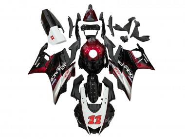 Billigste Yamaha YZF R3/R25 Motorrad Verkleidung 2022-2024 - Rot Silber Schwarz 11