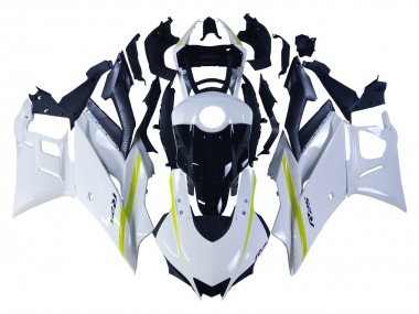 Billigste Yamaha YZF R3/R25 Motorrad Verkleidung 2022-2024 - Weiss Gelb Schwarz