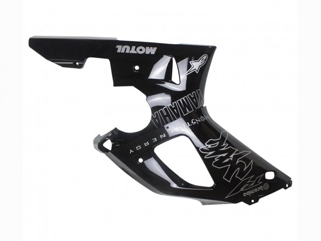 Billigste Yamaha YZF 1000 R1 Motorrad Verkleidung 2000-2001 - Glanzendes Schwarz Weiss Monster Motul