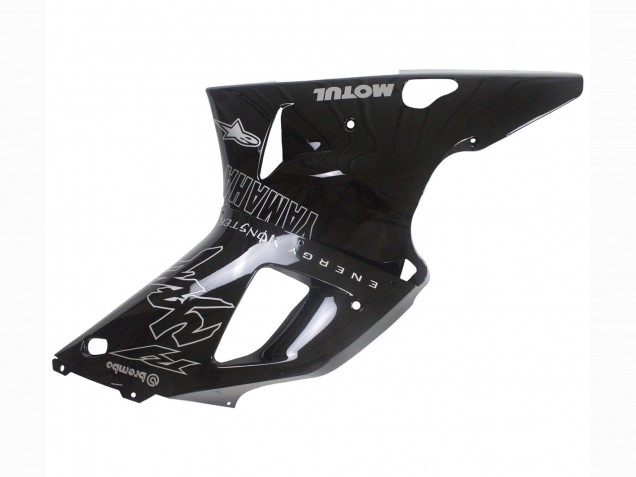 Billigste Yamaha YZF 1000 R1 Motorrad Verkleidung 2000-2001 - Glanzendes Schwarz Weiss Monster Motul