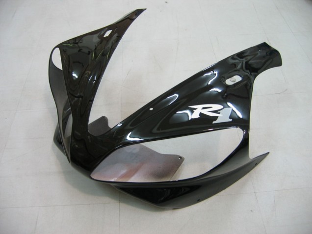 Billigste Yamaha YZF 1000 R1 Motorrad Verkleidung 2000-2001 - Glanzendes Schwarz Weiss Aufkleber