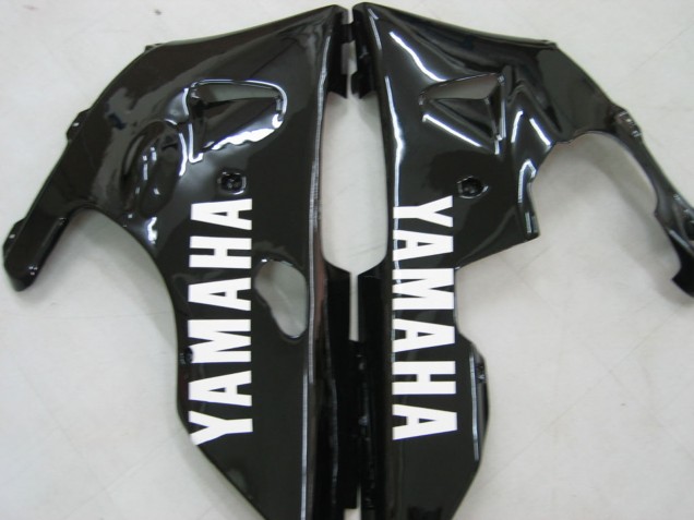 Billigste Yamaha YZF 1000 R1 Motorrad Verkleidung 2000-2001 - Glanzendes Schwarz Weiss Aufkleber
