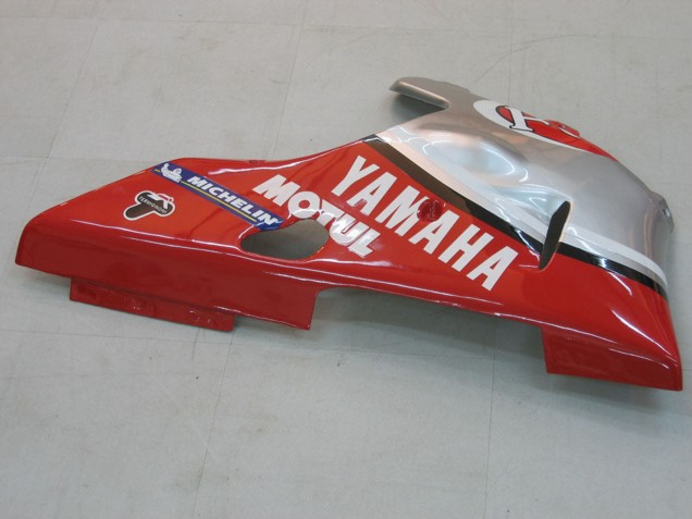 Billigste Yamaha YZF 1000 R1 Motorrad Verkleidung 2000-2001 - Silber Rot Fortuna Motul