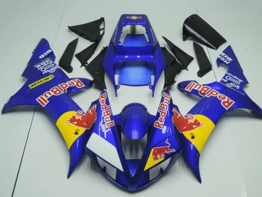 Billigste Yamaha YZF R1 Motorrad Verkleidung 2002-2003 - Blau Gelb Red Bull