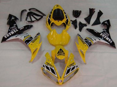 Billigste Yamaha YZF 1000 R1 Motorrad Verkleidung 2004-2006 - Gelb Weiss Glanzendes Schwarz