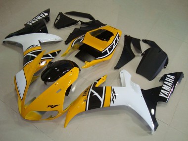 Billigste Yamaha YZF R1 Motorrad Verkleidung 2002-2003 - Gelb Weiss Schwarz Jubilaum