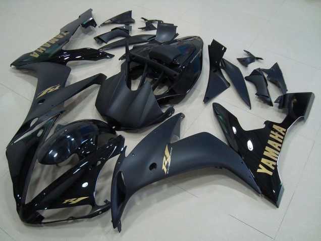 Billigste Yamaha YZF R1 Motorrad Verkleidung 2004-2006 - Glanzendes Schwarz Matt Schwarz Gold