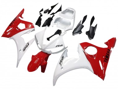 Billigste Yamaha YZF R6S Motorrad Verkleidung 2006-2009 - Weiss Rot