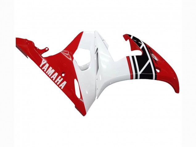 Billigste Yamaha YZF R6S Motorrad Verkleidung 2006-2009 - Weiss Rot Glanzendes Schwarz