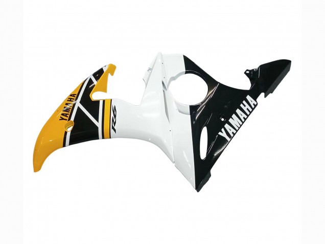 Billigste Yamaha YZF R6S Motorrad Verkleidung 2006-2009 - Gelb Weiss Glanzendes Schwarz