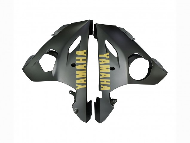Billigste Yamaha YZF R6S Motorrad Verkleidung 2006-2009 - Matt Grau Matt Schwarz Gold Aufkleber
