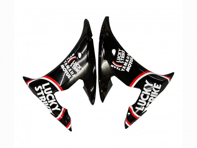 Billigste Yamaha YZF R6S Motorrad Verkleidung 2006-2009 - Glanzendes Schwarz Rot Weiss Lucky Strike Motul