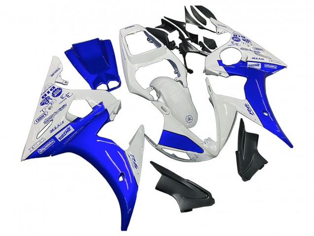 Billigste Yamaha YZF R6S Motorrad Verkleidung 2006-2009 - Weiss Blau GYTR