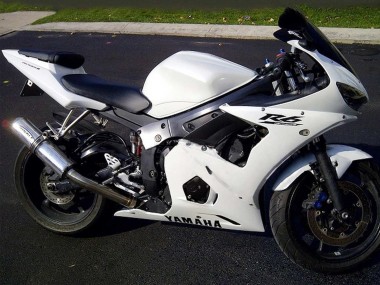 Billigste Yamaha YZF R6 Motorrad Verkleidung 2003-2004 - Weiss Schwarz Aufkleber