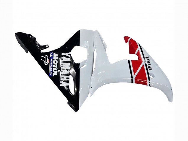 Billigste Yamaha YZF R6S Motorrad Verkleidung 2006-2009 - Weiss Rot Glanzendes Schwarz Motul