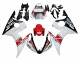 Billigste Yamaha YZF R6S Motorrad Verkleidung 2006-2009 - Weiss Rot Glanzendes Schwarz Motul