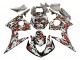 Billigste Yamaha YZF R6 Motorrad Verkleidung 2003-2004 - Schwarz Rot Grau Camouflage