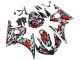 Billigste Yamaha YZF R6S Motorrad Verkleidung 2006-2009 - Schwarz Rot Grau Camouflage