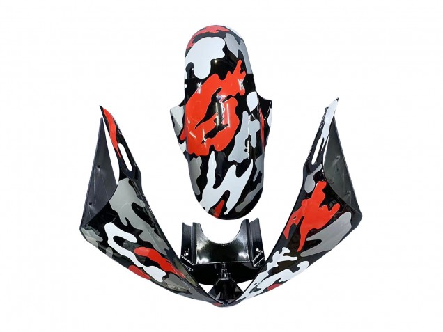 Billigste Yamaha YZF R6S Motorrad Verkleidung 2006-2009 - Schwarz Rot Grau Camouflage