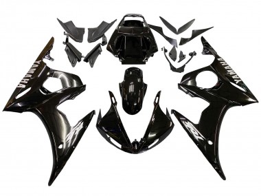 Billigste Yamaha YZF 600 R6 Motorrad Verkleidung 2005 - Glanzendes Schwarz