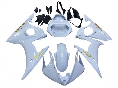 Billigste Yamaha YZF 600 R6 Motorrad Verkleidung 2005 - Weiss Gold