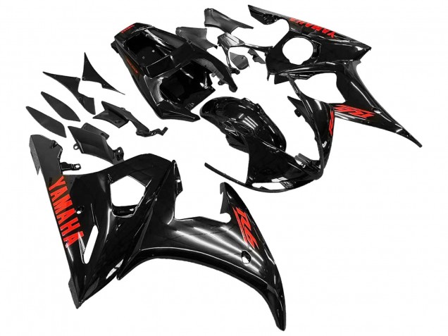 Billigste Yamaha YZF 600 R6 Motorrad Verkleidung 2005 - Schwarz Rot