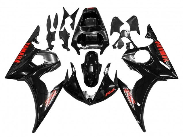 Billigste Yamaha YZF 600 R6 Motorrad Verkleidung 2005 - Schwarz Rot