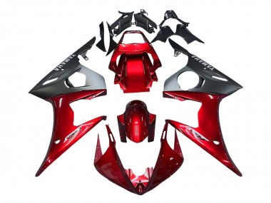 Billigste Yamaha YZF 600 R6 Motorrad Verkleidung Kit 2005 - Rot Matt Schwarz