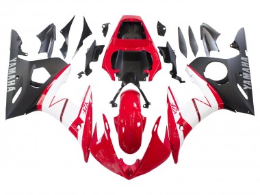 Billigste Yamaha YZF 600 R6 Motorrad Verkleidung 2005 - Rot Weiss Matt Schwarz