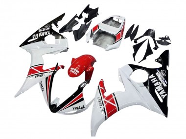 Billigste Yamaha YZF 600 R6 Motorrad Verkleidung 2005 - Weiss Schwarz Rot Motul